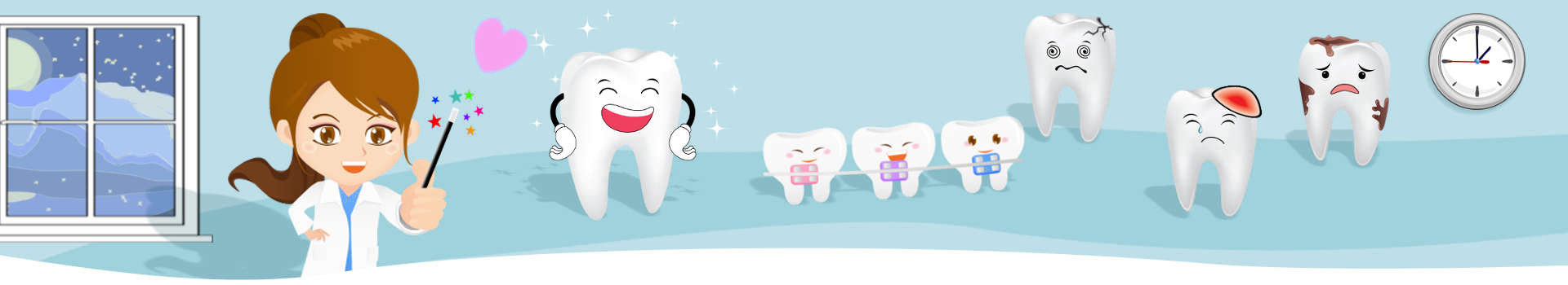 Dentiste pédiatrique expliquant les services offerts